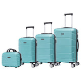 Stylish Travel Suitcase Set: ABS Light Case, Numerical Lock, 360 ° Rotating 4 Wheels, aluminum Telescopic Handle Suitcase Set Set Trolley Suitcase Cabin (6999 4M M010 8001 8002 D7)