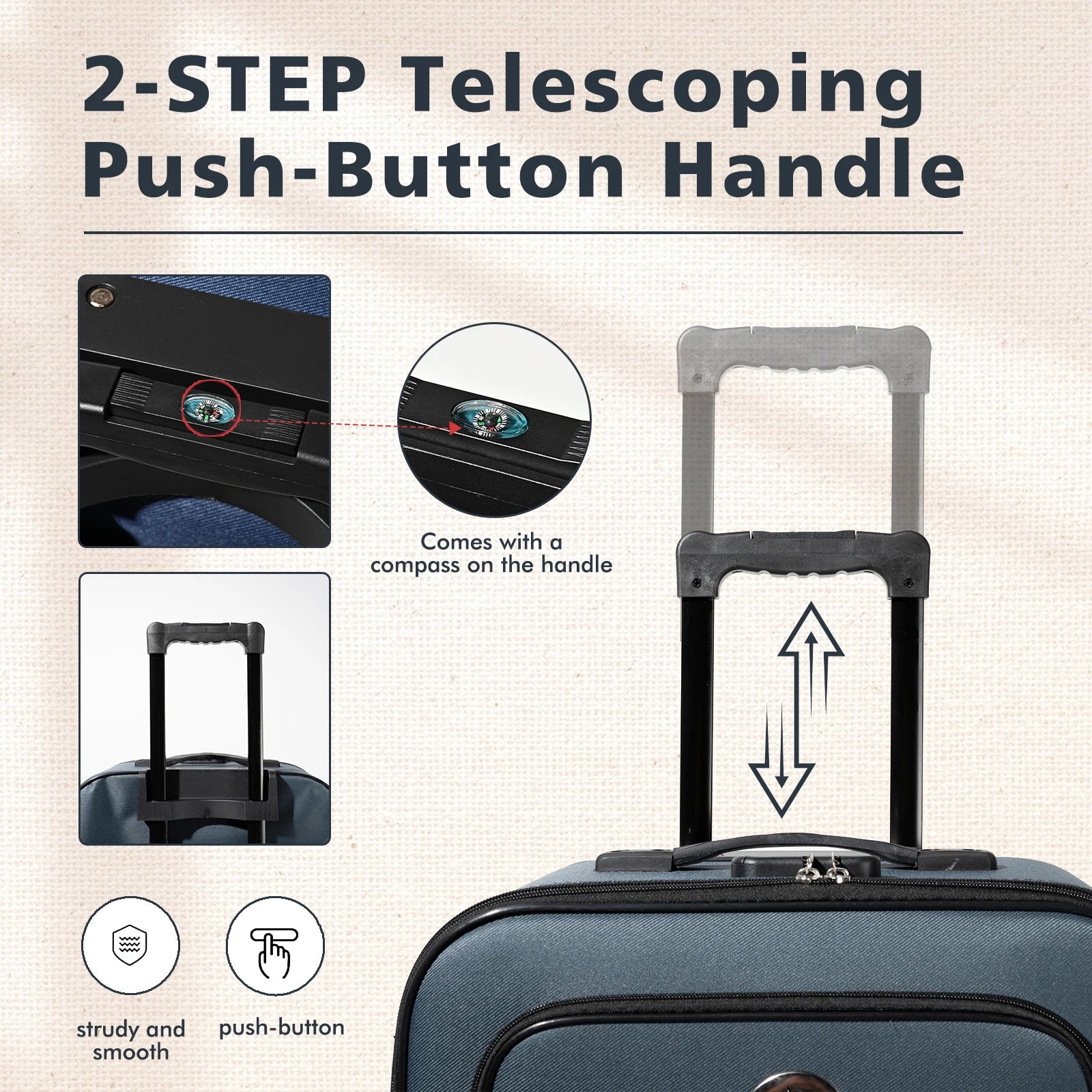 S7 star set of 2 travel suitcases, 18/20 inch, medium and carry-on with a toiletry bag, silent spinner wheels, combination locks, hand luggage, trolleys, large suitcase, carry-on suitcases, various colors available