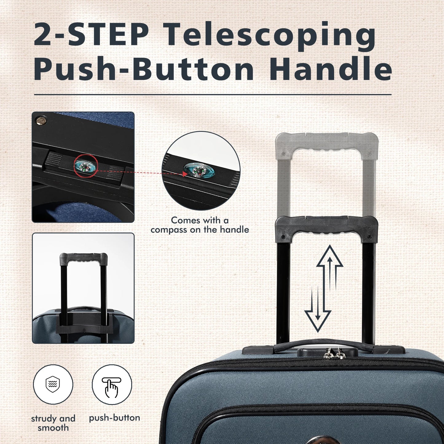 S7 star set of 1/2 travel suitcases, 18/20 inch, medium and cabin with a toiletry bag, silent swivel wheels, combination locks, hand luggage, trolleys, large suitcase, cabin suitcases, various colors can be chosen