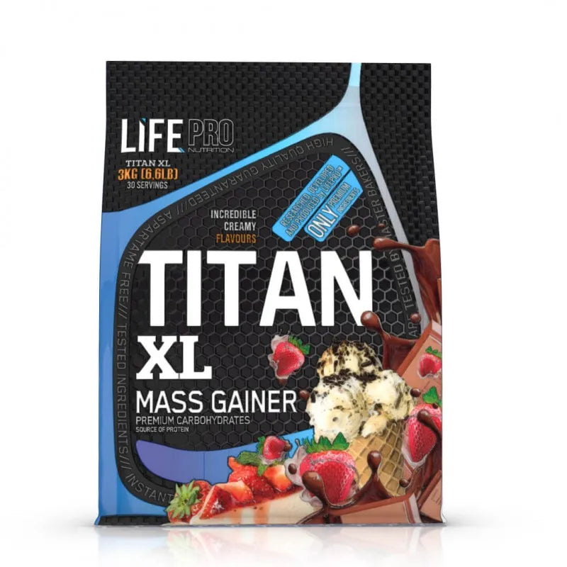 Life pro titan 3 kg - gluten-free weight increase supplement for muscle gain