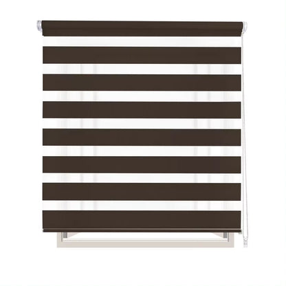 Roller blind, double layer night and day, 60-160x180cm, easy to install, for windows and doors, translucent and opaque