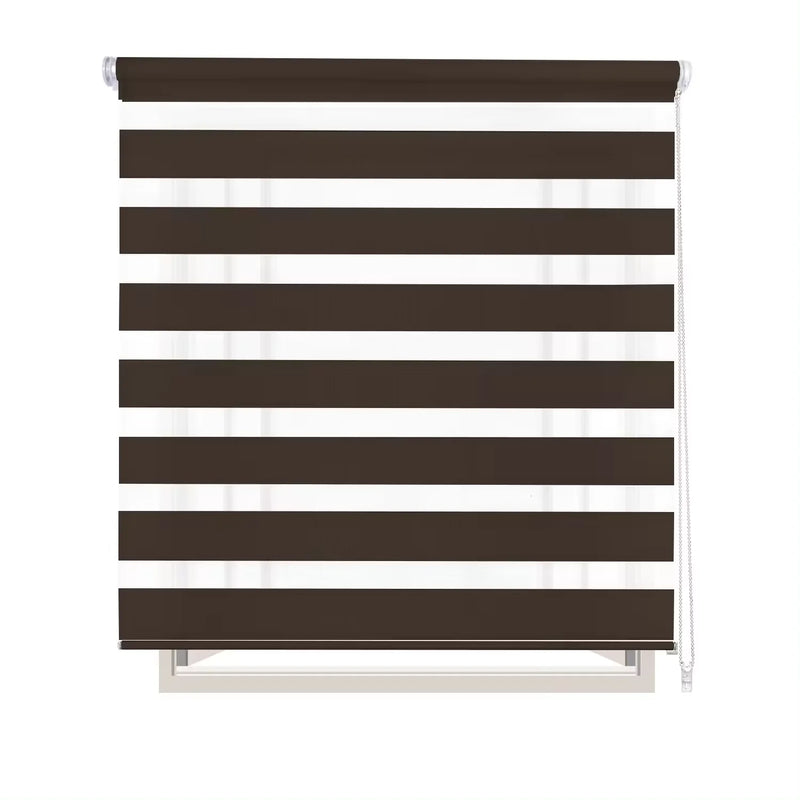 Roller blind, double layer night and day, 60-160x180cm, easy to install, for windows and doors, translucent and opaque