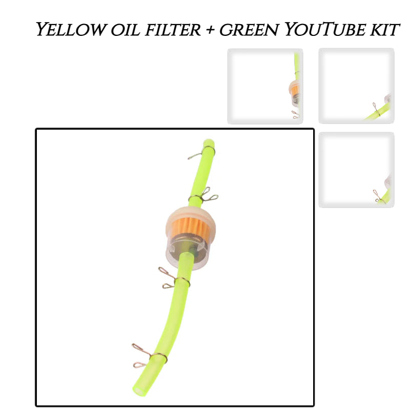 Motorcycle Universal Gas Fuel Filters and Fuel Pipe For 49cc 50cc 110cc 125cc Motocross Dirt Pit Bike Moped Scooter ATV Go Kart