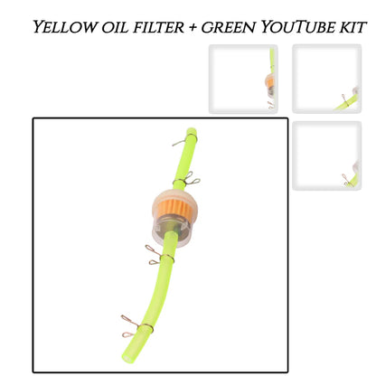 Motorcycle Universal Gas Fuel Filters and Fuel Pipe For 49cc 50cc 110cc 125cc Motocross Dirt Pit Bike Moped Scooter ATV Go Kart