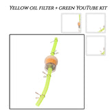 Motorcycle Universal Gas Fuel Filters and Fuel Pipe For 49cc 50cc 110cc 125cc Motocross Dirt Pit Bike Moped Scooter ATV Go Kart
