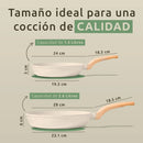 Jupplies non-stick piece kitchen set - non-stick 20 and 24cm pans and kitchen pots of 16 and 20cm - induction cookware with lid - pfoa free