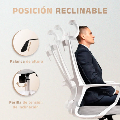 Jupplies ergonomic desk chair adjustable and recliner office chair with lumbar support, adjustable headrest, breathable mesh, 360 swivel wheels °   Supports up to 100kg