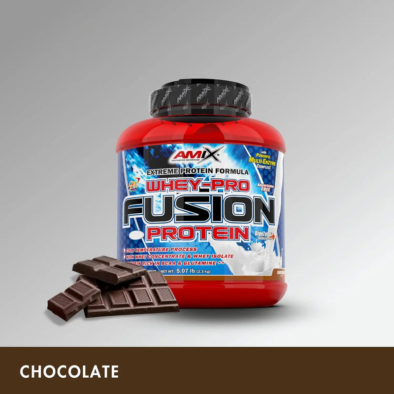 Amix nutrition pure fusion whey protein 2.3 kg + shaker gift - whey protein sports supplement - peanut, chocolate and caramel flavor - amino acids and glutamine to tonize and develop muscle mass