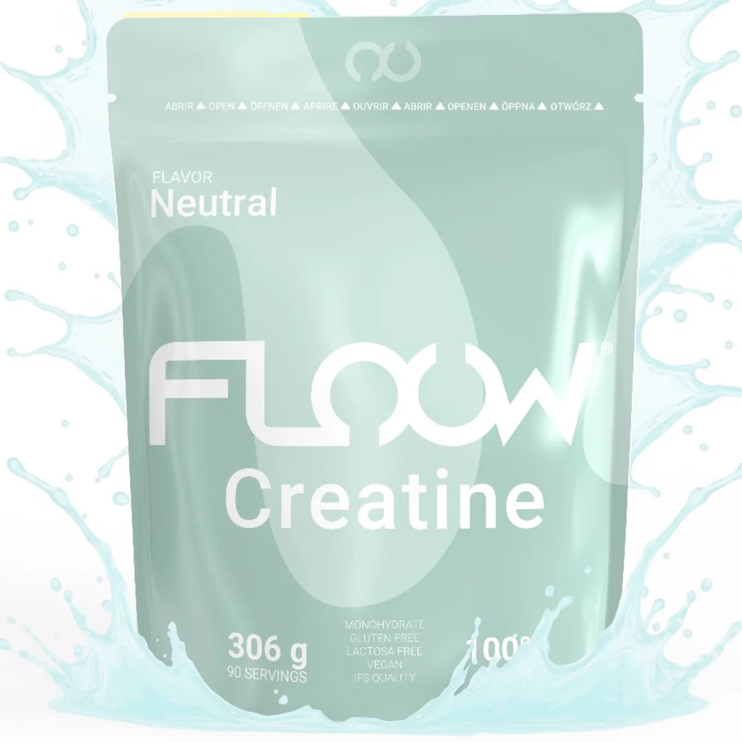 Floow - creatine monohydrate unflavored - 306g (90 doses) - pure creatine powder without sugar or maltodextrins - micronized creatine 200 mesh - sports supplement for muscle mass