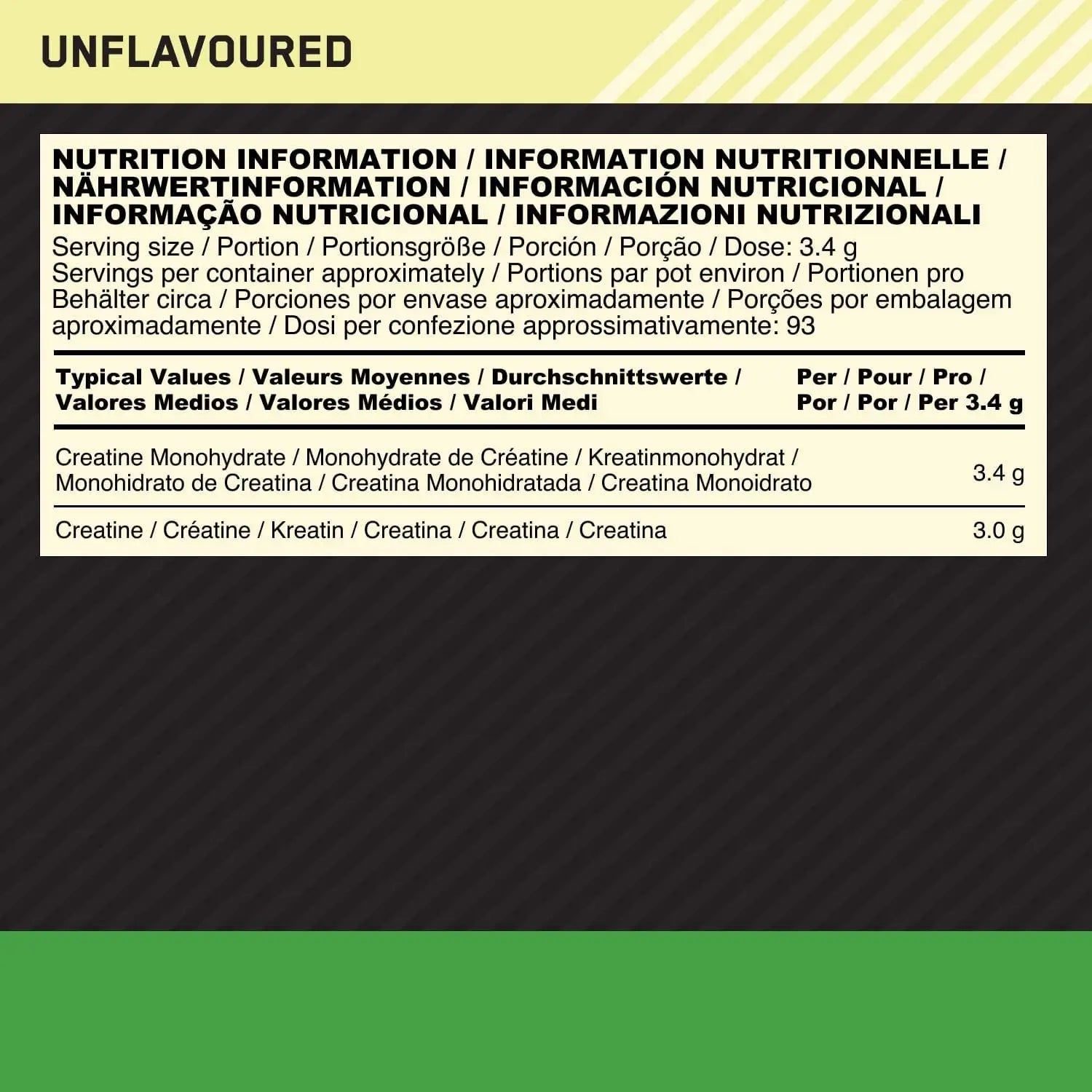 Creatine powder 317gr optimum nutrition creatine monohydrate