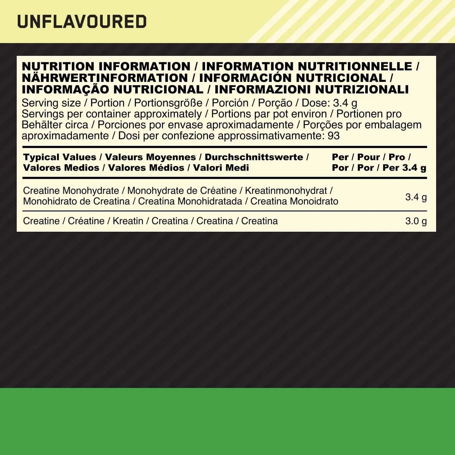 Creatine powder 317gr optimum nutrition creatine monohydrate
