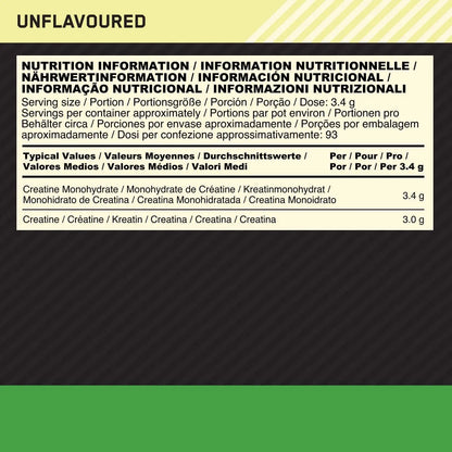 Creatine powder 317gr optimum nutrition creatine monohydrate