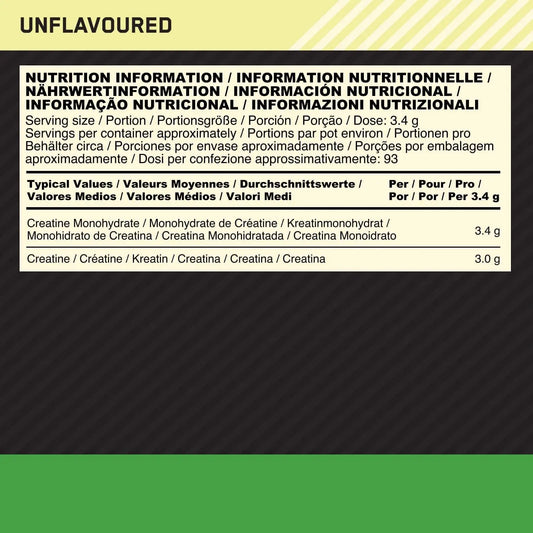 Creatine powder 317gr optimum nutrition creatine monohydrate