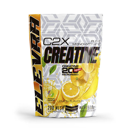 ELEVRA | Creatina en Polvo 500g Sabor LIMON/NEUTRO/PIRULETA  | 100% Monohidrato de Creatina Micronizada | No Incluye Dosificador | Sin Añadidos y Libre de Contaminantes | No-GMO, Vegano, Sin Gluten