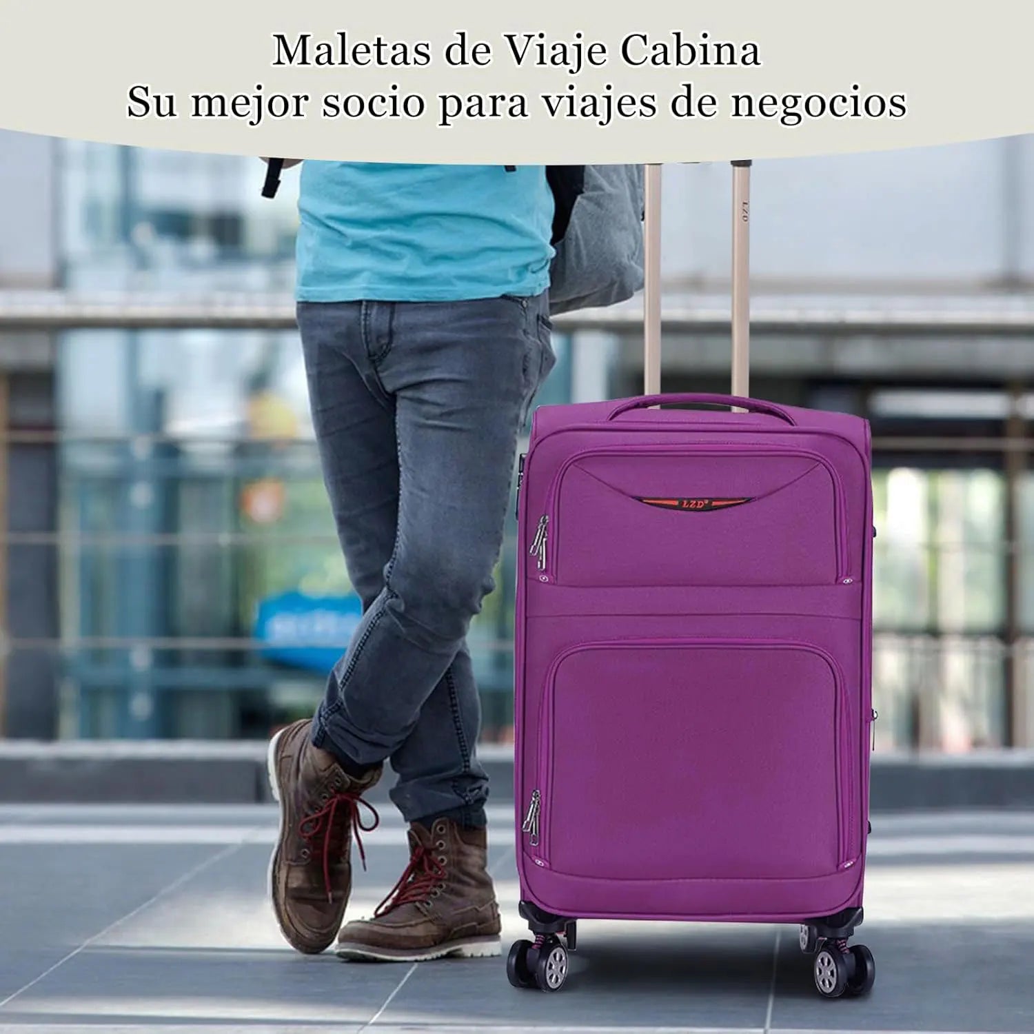 Artree | Set of 4 Trolley Suitcases with 360° Spinner Wheels, made of durable waterproof Oxford fabric, includes 18", 20", 24", and 28" sizes, perfect for organized travel with expandable design and telescopic handle.