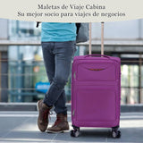 Artree | Set of 4 Trolley Suitcases with 360° Spinner Wheels, made of durable waterproof Oxford fabric, includes 18", 20", 24", and 28" sizes, perfect for organized travel with expandable design and telescopic handle.