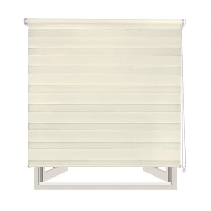 Roller blind, double layer night and day, 60-160x180cm, easy to install, for windows and doors, translucent and opaque