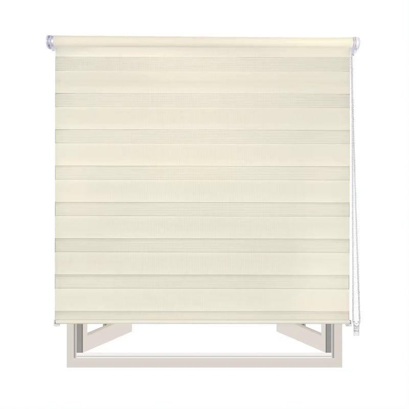 Roller blind, double layer night and day, 60-160x180cm, easy to install, for windows and doors, translucent and opaque