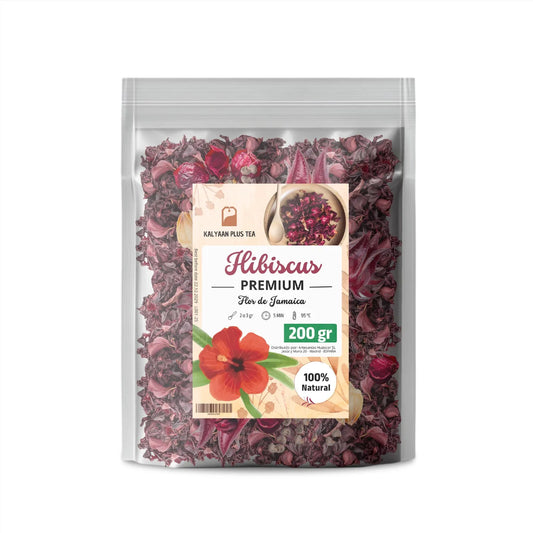 Premium jamaica flower 200gr - premium hibiscus tea - jamaica hibiscus flower for weight loss - detox infusions to relieve inflammation - bulk hibiscus infusion - antioxidant and natural infusion for weight loss - kalyaan plu