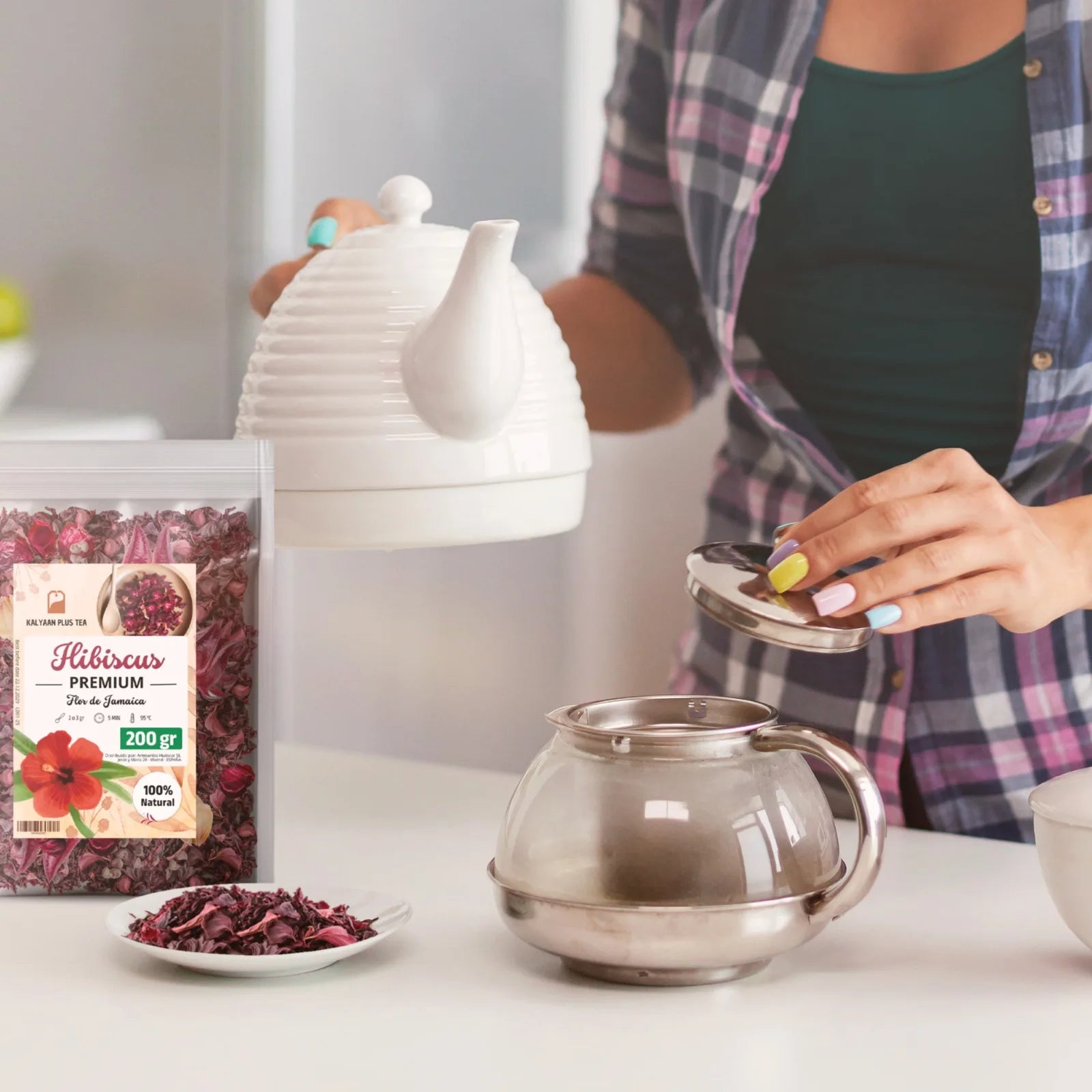 Premium jamaica flower 200gr - premium hibiscus tea - jamaica hibiscus flower for weight loss - detox infusions to relieve inflammation - bulk hibiscus infusion - antioxidant and natural infusion for weight loss - kalyaan plu