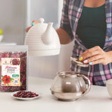 Premium jamaica flower 200gr - premium hibiscus tea - jamaica hibiscus flower for weight loss - detox infusions to relieve inflammation - bulk hibiscus infusion - antioxidant and natural infusion for weight loss - kalyaan plu