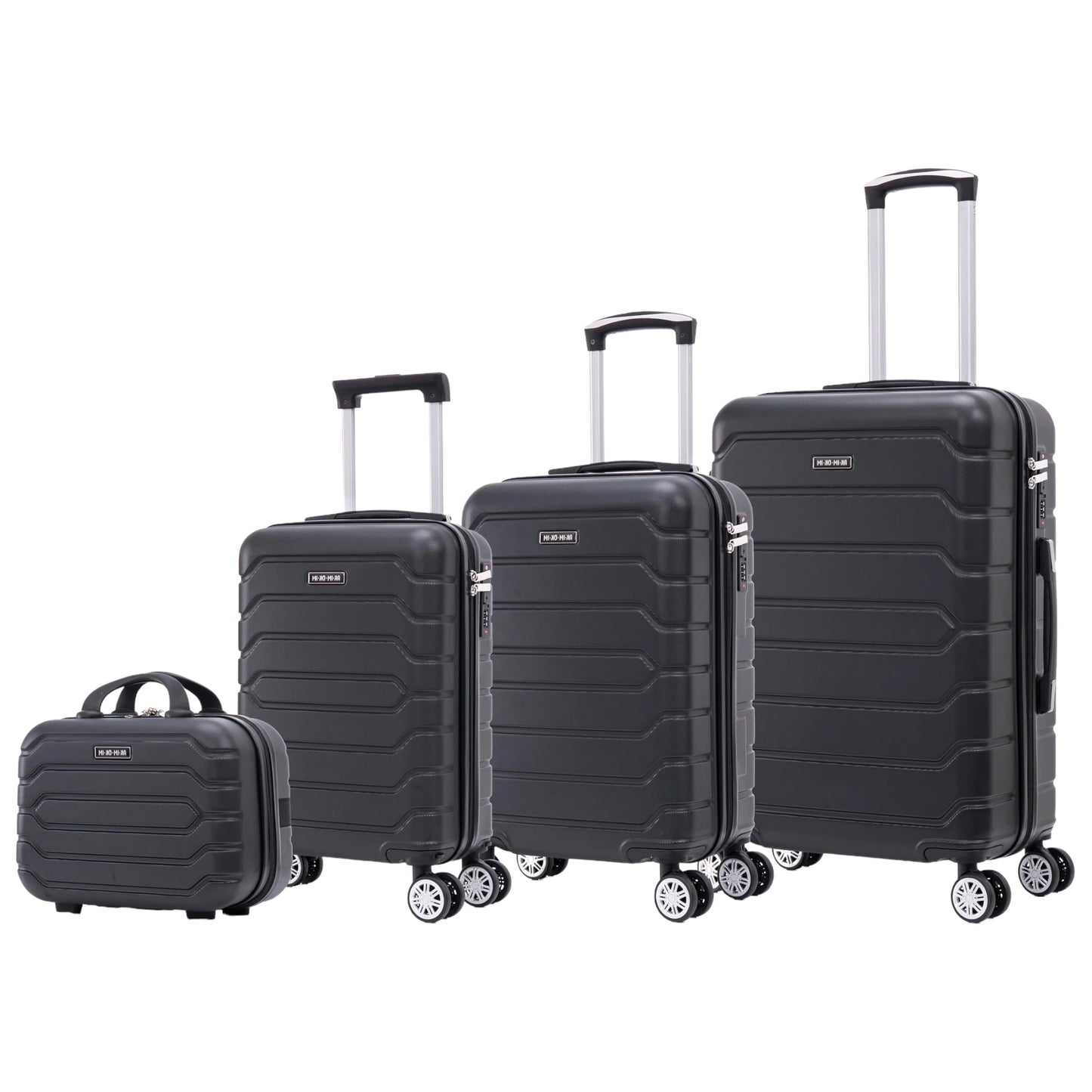 Set of elegant travel suitcases: lightweight abs housing, numeric lock, 4 360 swivel wheels ° , aluminum telescopic handle suitcase set trolley cabin suitcase (6990 m008 8001 8002 8008 6020 h24)