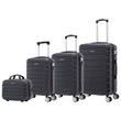 Chic Travel Suitcase Set: Light Case, Number Lock, 360 ° Rotating 4 Wheels, Aluminum Telescopic Handle Suitcase Set (6999 M005 8001 8002 FLASH)