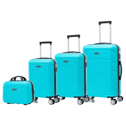 Stylish Travel Suitcase Set: ABS Light Case, Numerical Lock, 360 ° Rotating 4 Wheels, aluminum Telescopic Handle Suitcase Set Set Trolley Suitcase Cabin (6999 4M M010 8001 8002 D7)
