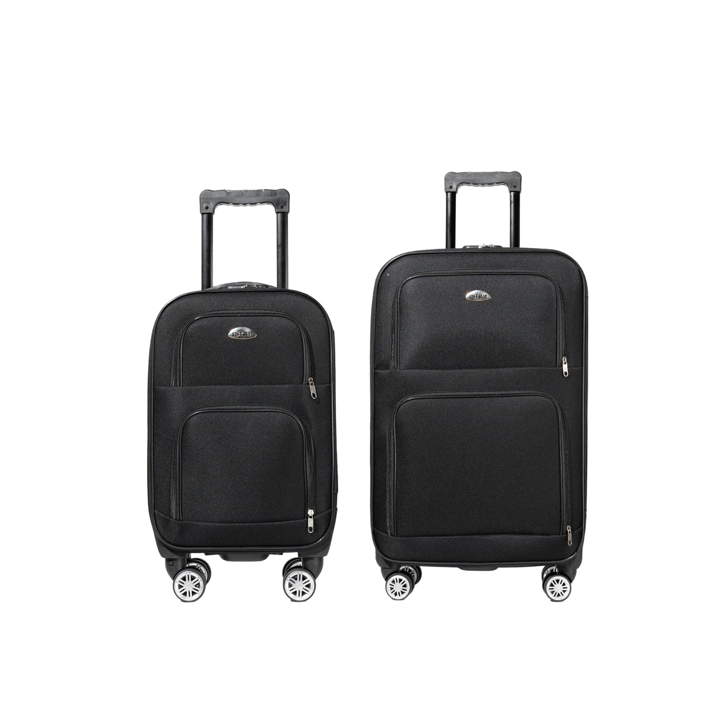 S7 star set of 1/2 travel suitcases, 18/20 inch, medium and cabin with a toiletry bag, silent swivel wheels, combination locks, hand luggage, trolleys, large suitcase, cabin suitcases, various colors can be chosen