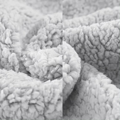 Velvet shearling blanket with thick lambskin look 100% polyester, modern style in 6 colors and 3 sizes -sofa blankets, fleece, flannel -winter, warm and thick nap - ultra-soft double layer. Shipping from spain