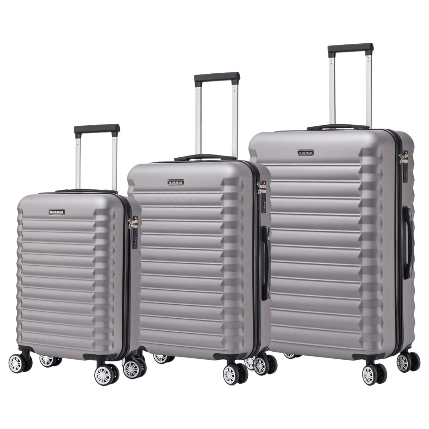 Set of elegant travel suitcases: lightweight abs housing, numeric lock, 4 360 swivel wheels ° , aluminum telescopic handle suitcase set trolley cabin suitcase (6990 m008 8001 8002 8008 6020 h24)