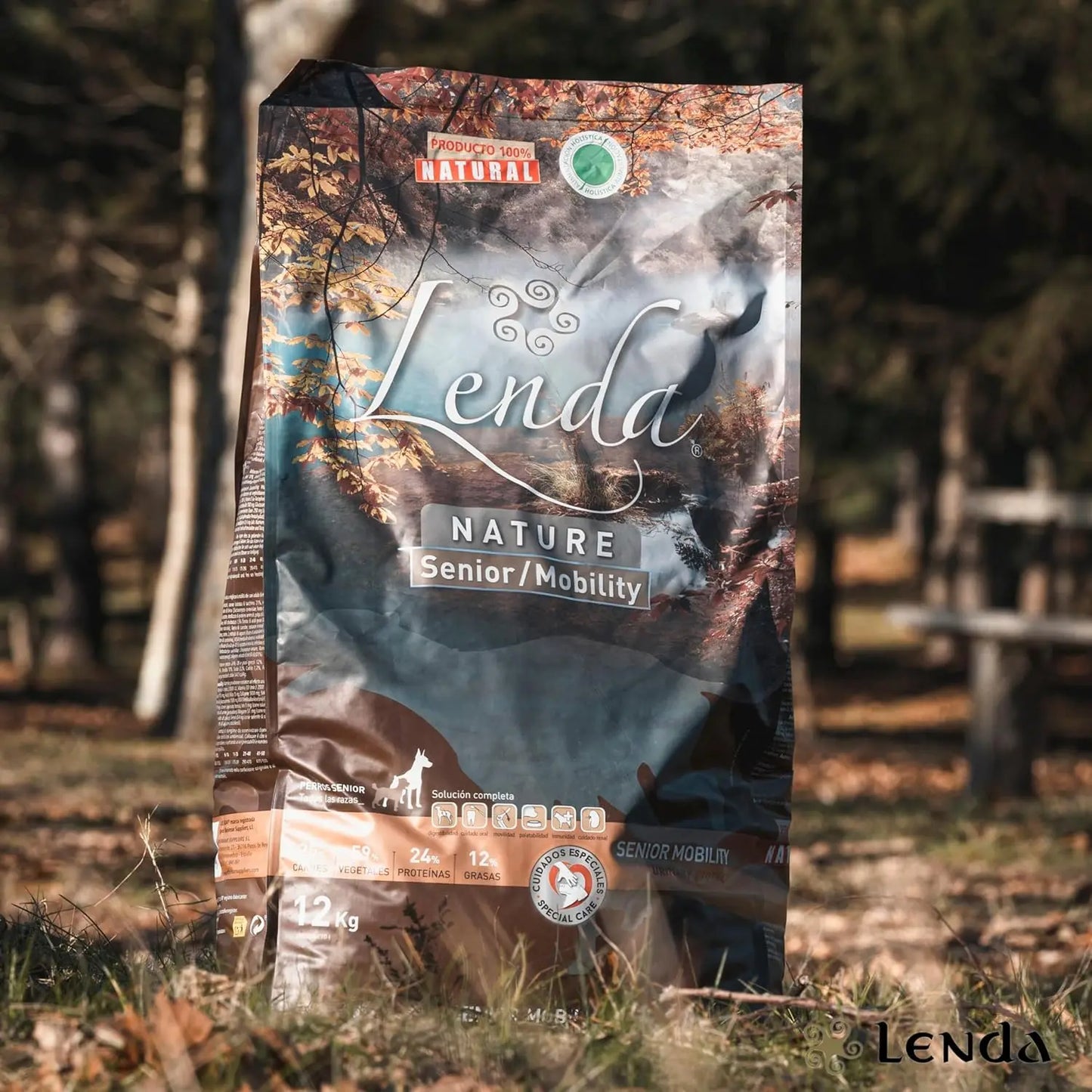 Lenda Senior Mobility 12 kg - Natural Dog Food for Senior Dogs, Rich in Turkey with Joint Support Ingredients like Glucosamine and Chondroitin, Promotes Healthy Weight Control and Digestive Health.