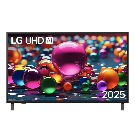 LG Smart TV 43” 4K UHD HDR10 with Wi-Fi, HDMI, USB, Bluetooth - webOS, Alexa and Apple AirPlay 2 compatible, 60Hz refresh rate, direct LED technology for enhanced gaming and audio experience.