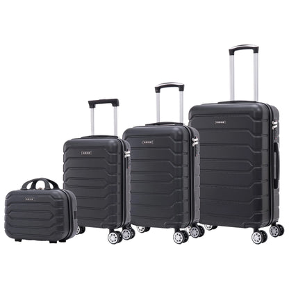 Stylish Travel Suitcase Set: ABS Light Case, Numerical Lock, 360 ° Rotating 4 Wheels, aluminum Telescopic Handle Suitcase Set Set Trolley Suitcase Cabin (6999 4M M010 8001 8002 D7)