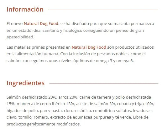 Natural Dog Food Salmon & Rice, 15 kg, high protein dry food for all ages, made with fish for balanced nutrition and immune support, perfect for your dog's health and wellness.