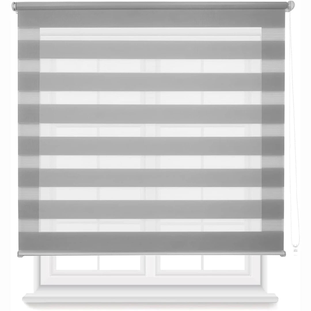 Easytour double layer roller blind night and day, available in various colors white, grey, pink, black. disposable in various sizes 160x180cm, 140x180cm,120x180cm,100x180cm,80x180cm