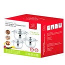 Pot set 3 pieces stainless steel 3l – 4l and 6l royal swiss cooking