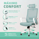 Jupplies ergonomic desk chair adjustable and recliner office chair with lumbar support, adjustable headrest, breathable mesh, 360 swivel wheels °   Supports up to 100kg