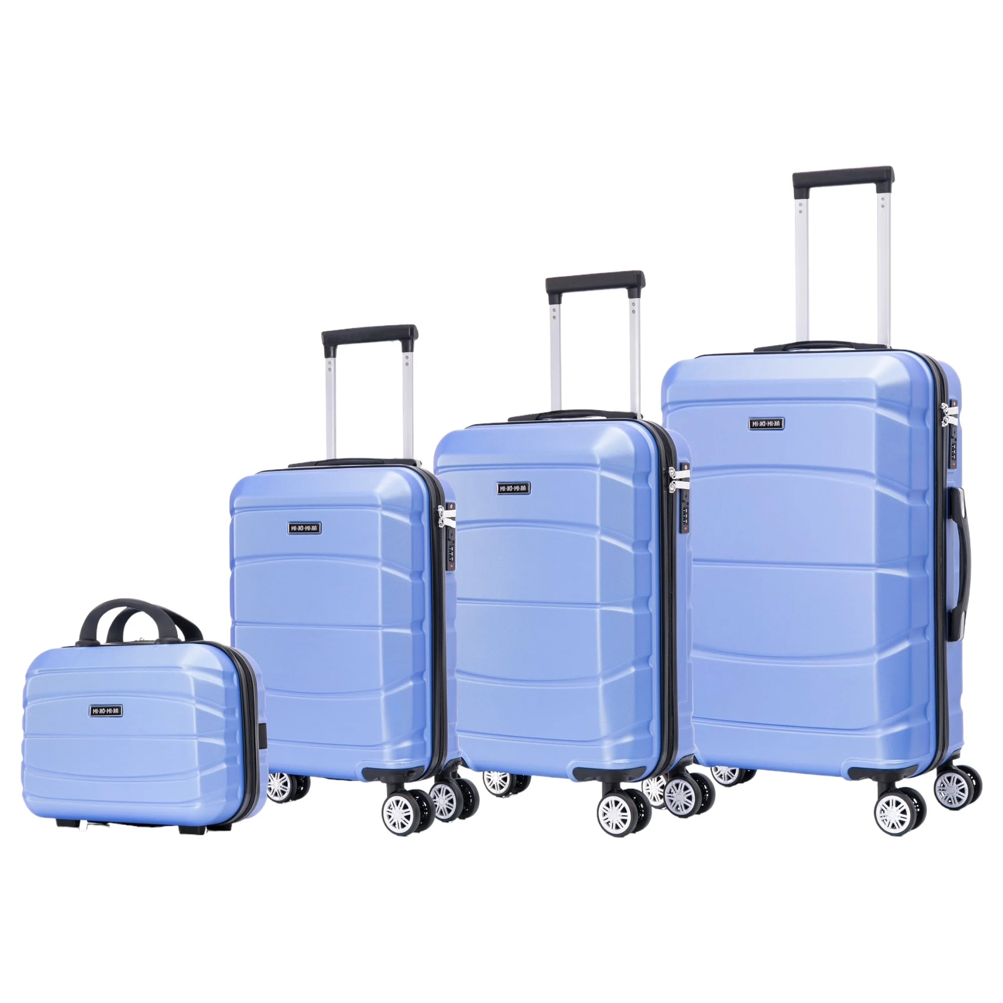 Stylish Travel Suitcase Set: ABS Light Case, Numerical Lock, 360 ° Rotating 4 Wheels, aluminum Telescopic Handle Suitcase Set Set Trolley Suitcase Cabin (6999 4M M010 8001 8002 D7)