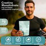 Floow - creatine monohydrate unflavored - 306g (90 doses) - pure creatine powder without sugar or maltodextrins - micronized creatine 200 mesh - sports supplement for muscle mass