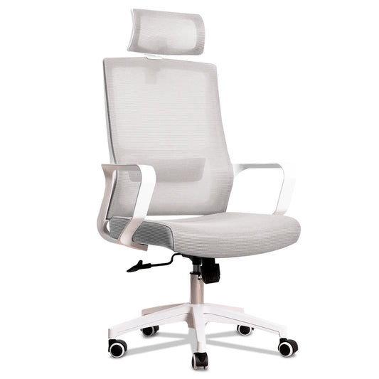 Jupplies ergonomic desk chair adjustable and recliner office chair with lumbar support, adjustable headrest, breathable mesh, 360 swivel wheels °   Supports up to 100kg