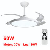OstarkDom Ceiling Fan with Light 132cm, remote control, silent DC motor with 6 speeds, CCT dimmable LED light, timer function, modern aluminum and wood design, ideal for living rooms and bedrooms.