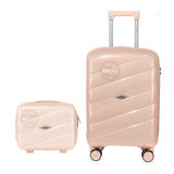 S7 STAR 2-Piece Trolley Suitcase Set, Lightweight PC Shell, Silent 360° Spinner Wheels, Telescopic Handle with 3 Heights, Durable and Scratch Resistant for Travel, Cabin and Medium Sizes with Polyester Lining.