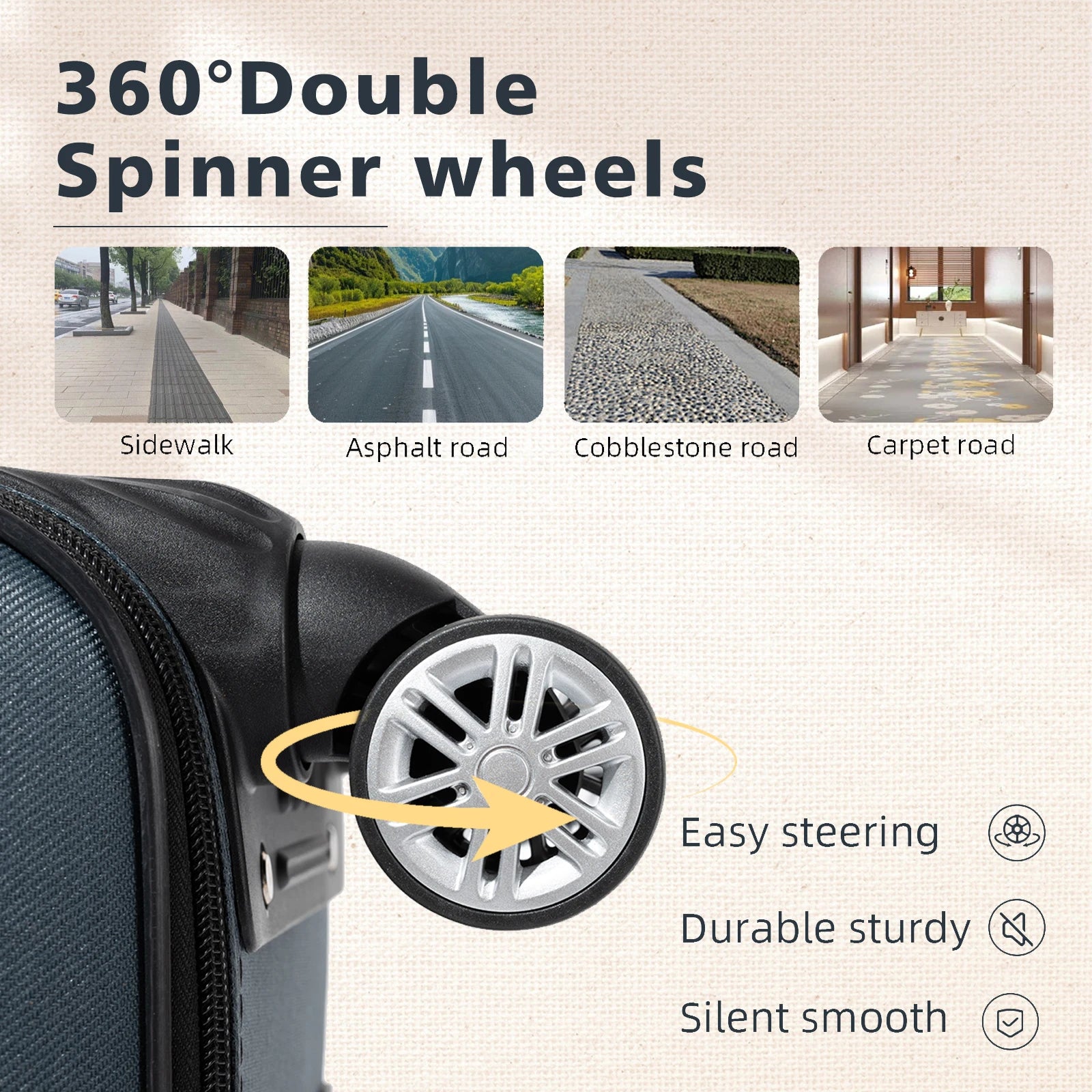 S7 star set of 2 travel suitcases, 18/20 inch, medium and carry-on with a toiletry bag, silent spinner wheels, combination locks, hand luggage, trolleys, large suitcase, carry-on suitcases, various colors available