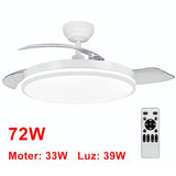 OstarkDom Ceiling Fan with Light 132cm, remote control, silent DC motor with 6 speeds, CCT dimmable LED light, timer function, modern aluminum and wood design, ideal for living rooms and bedrooms.