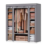 Nyana Home Fabric Dressing Cabinet 170x150x45cm, 3 doors, 11 holes, 1 wardrobe