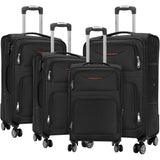 Artree | Set of 4 Trolley Suitcases with 360° Spinner Wheels, made of durable waterproof Oxford fabric, includes 18", 20", 24", and 28" sizes, perfect for organized travel with expandable design and telescopic handle.