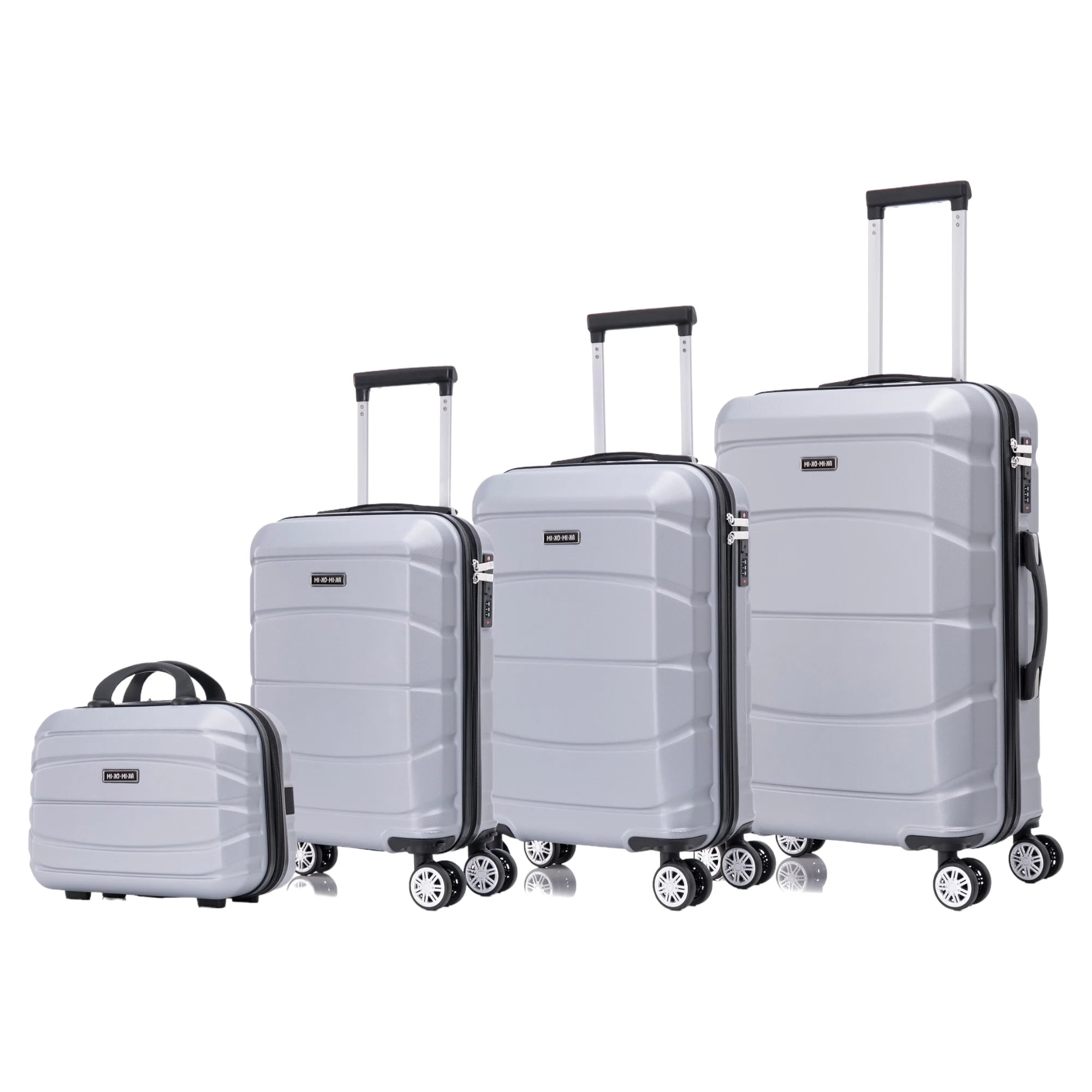 Stylish Travel Suitcase Set: ABS Light Case, Numerical Lock, 360 ° Rotating 4 Wheels, aluminum Telescopic Handle Suitcase Set Set Trolley Suitcase Cabin (6999 4M M010 8001 8002 D7)