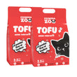 Primerazoo Natural Tofu Cat Litter, Super Odor Control, Flushable and Dust-Free, 100% Biodegradable, for Indoor Use, Red Color with Milk Scent.