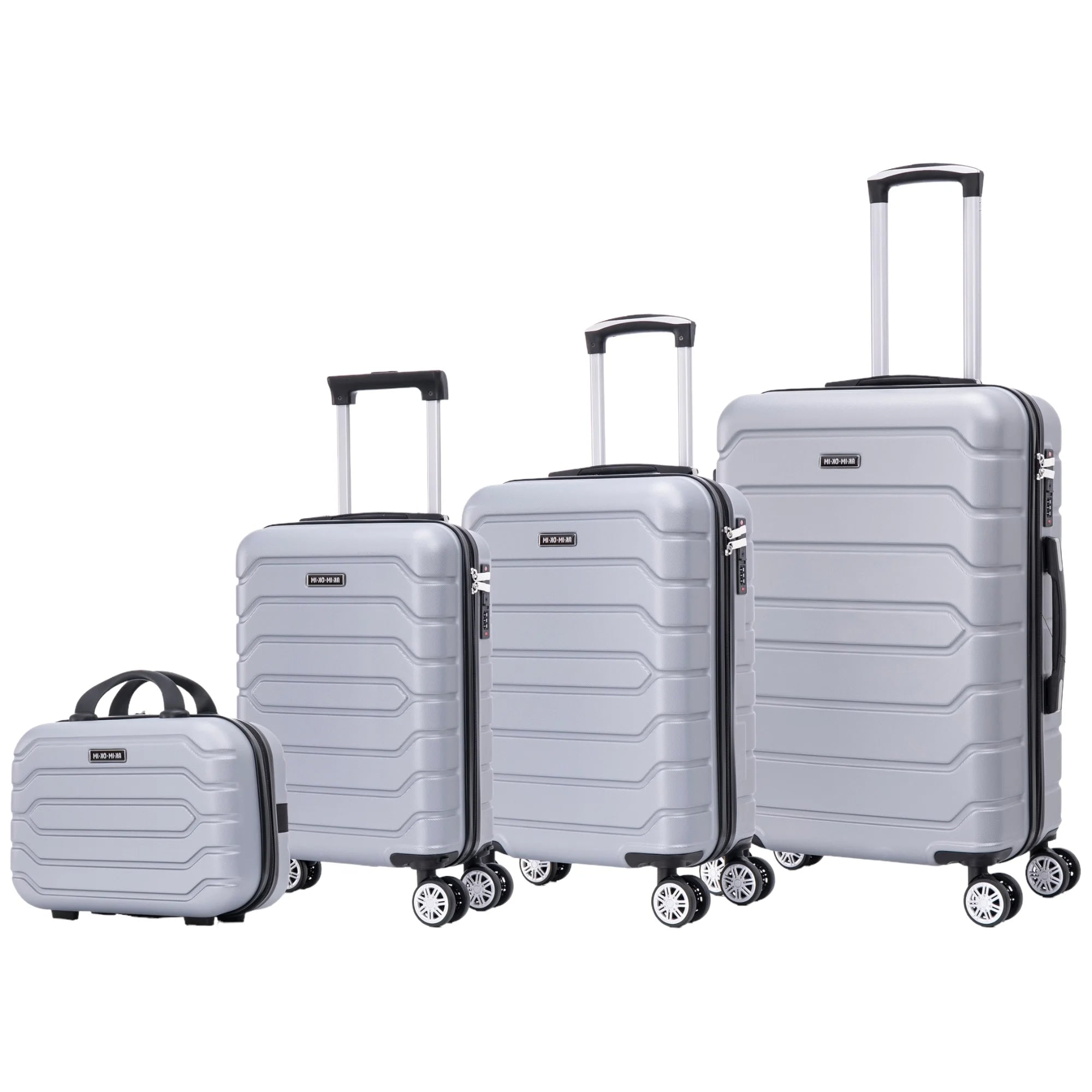 Stylish Travel Suitcase Set: ABS Light Case, Numerical Lock, 360 ° Rotating 4 Wheels, aluminum Telescopic Handle Suitcase Set Set Trolley Suitcase Cabin (6999 4M M010 8001 8002 D7)